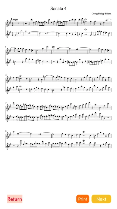 Captures d'écran de Telemann 6 Sonatas (4-6)