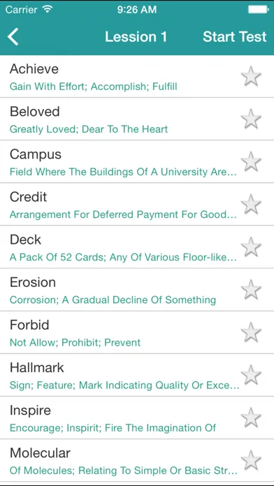 Captures d'écran de IELTS 4000 Academic Words Pro