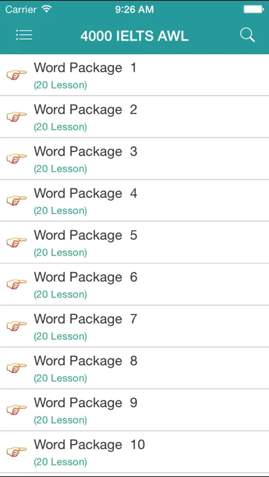 Captures d'écran de IELTS 4000 Academic Words Pro