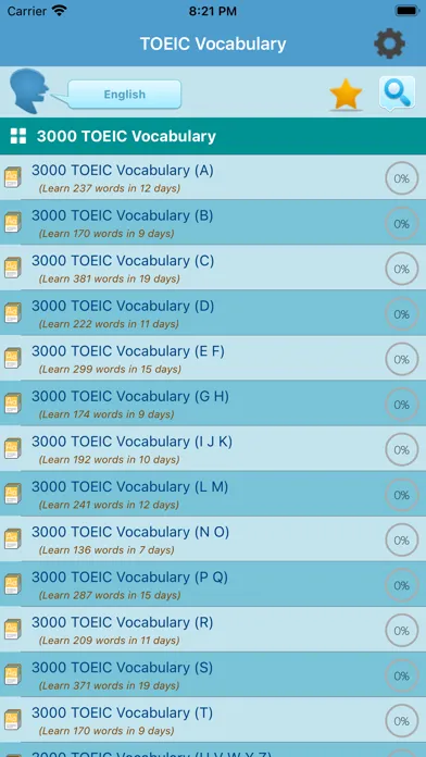 Zrzuty ekranu 4000 TOEIC Vocabulary