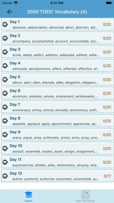 Zrzuty ekranu 4000 TOEIC Vocabulary
