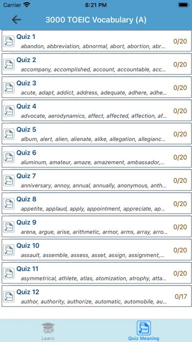 Zrzuty ekranu 4000 TOEIC Vocabulary