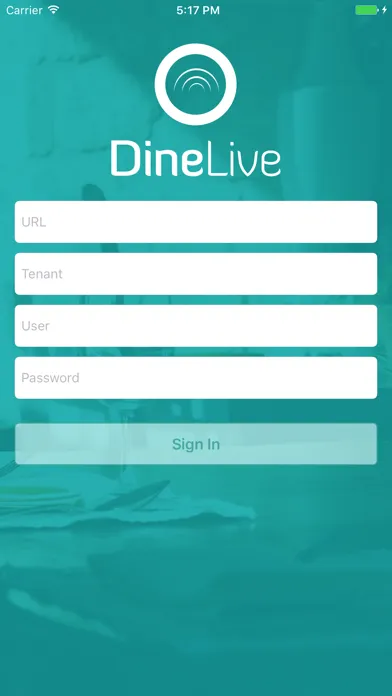 Ảnh chụp màn hình của DineLive