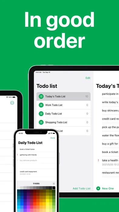 Captures d'écran de To do list - No ads checklist