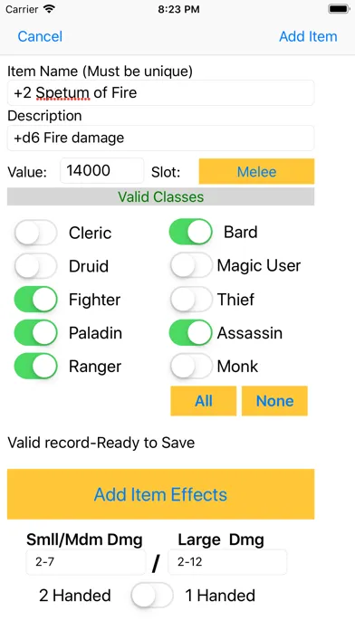 Screenshot di Character Gen for 1st Ed DnD