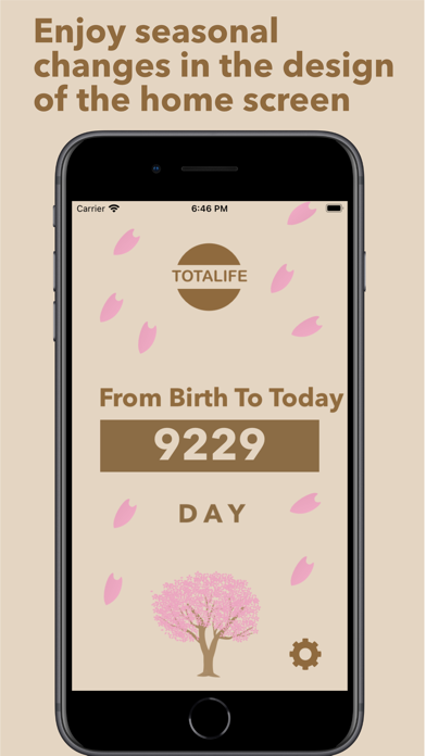 ภาพหน้าจอของ Days since birth - TOTAL_LIFE