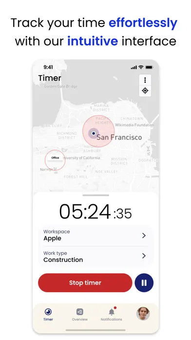 ภาพหน้าจอของ Hours - Time tracking