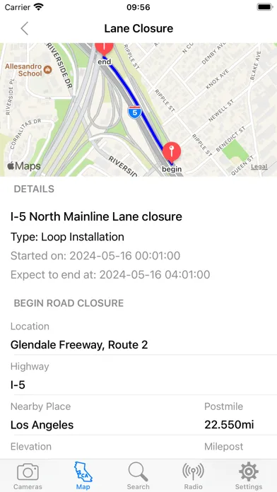 Screenshot di Live Traffic Cameras in CA