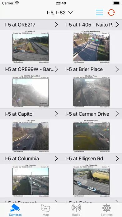 Oregon Road and Traffic Cams 스크린샷