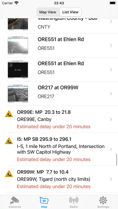 Oregon Road and Traffic Cams 스크린샷