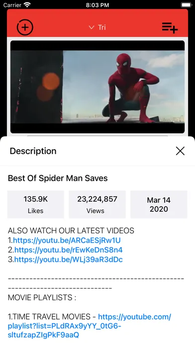Capturas de tela do Player & Playlist for Youtube