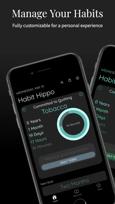Capturas de tela do Habit Hippo • Quit Addictions