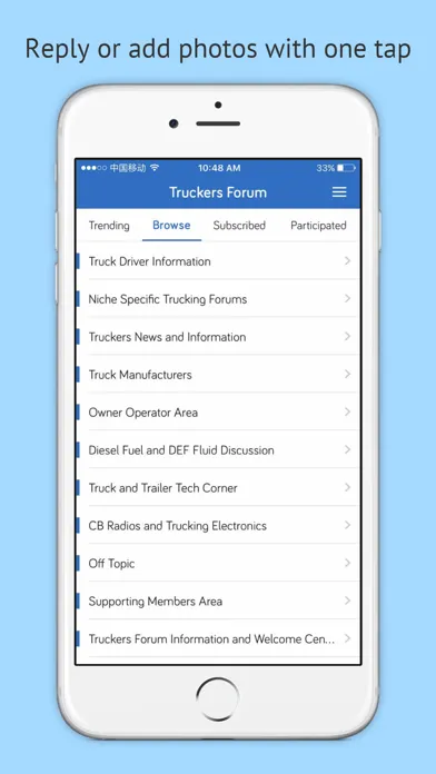Tangkapan layar Truckers Forum