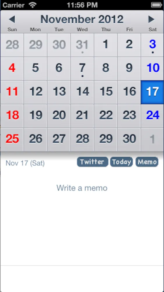 Capturas de tela do Calendar, Memo and Tweet Today