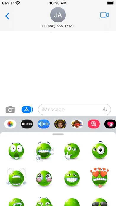 Tangkapan layar Green Emoji