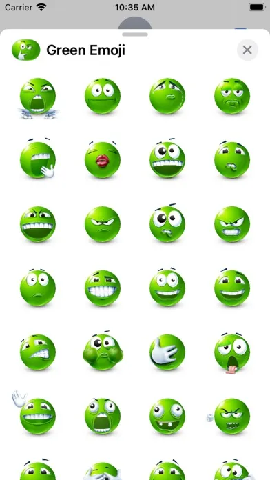 Tangkapan layar Green Emoji