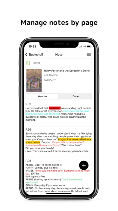 Tangkapan layar Reading notes BookClip