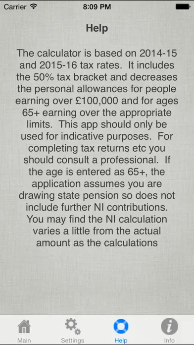 Capturas de tela do UK Salary Calculator 2024-2025