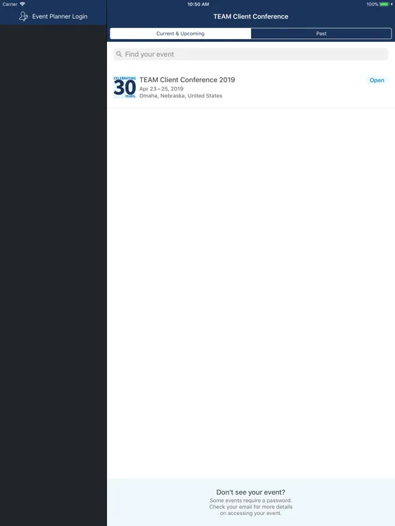 TEAM Client Conference iPad  Screenshots