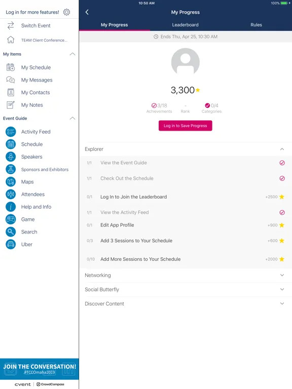 TEAM Client Conference iPad  Screenshots