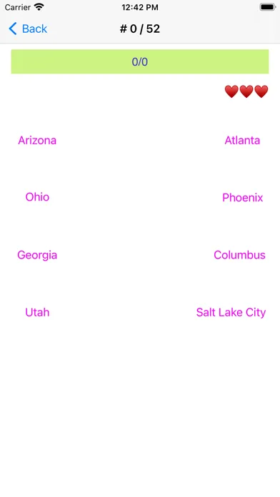 Ảnh chụp màn hình của US States, Maps, Capitals Quiz