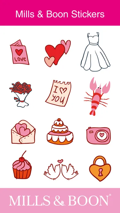 Mills & Boon Happy Ever After iMessage Stickers Screenshots