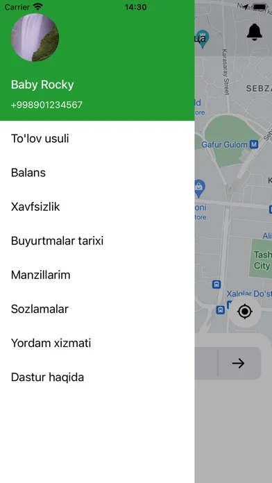 Tangkapan skrin Express Taxi