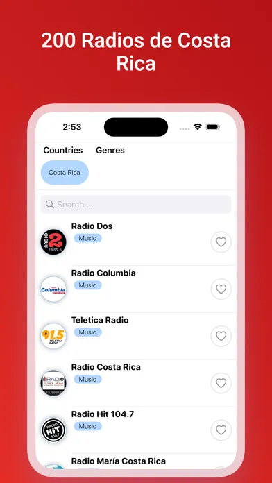Costa Rica Estaciones de radio应用截图