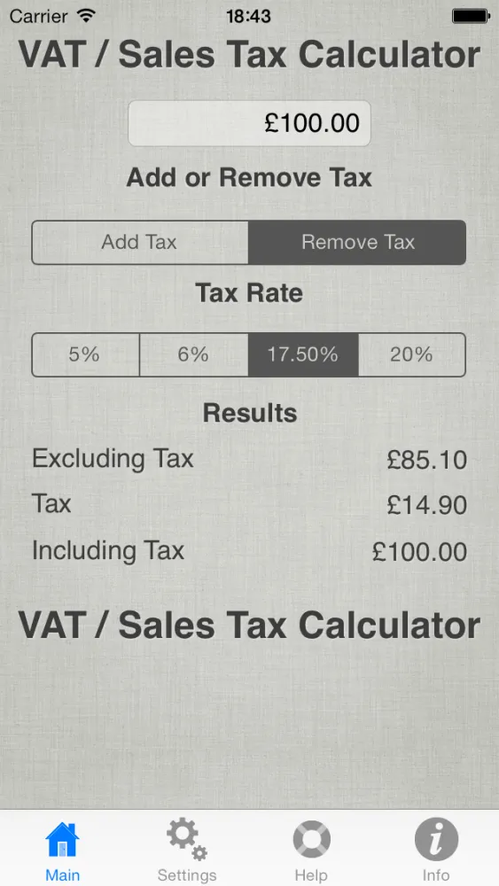 V.A.T. Calculator স্ক্রিনশট