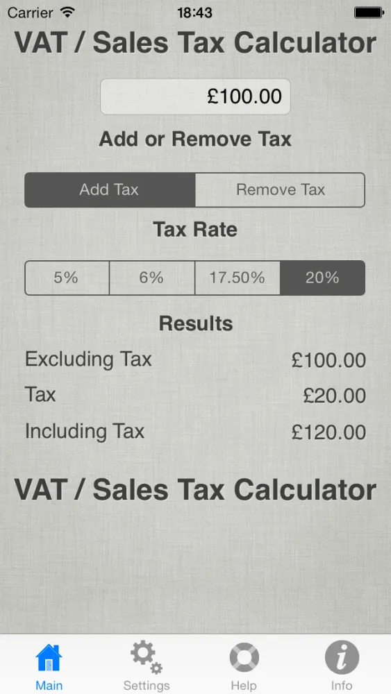 V.A.T. Calculator স্ক্রিনশট