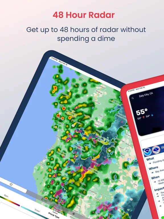 Captures d'écran de NWS Weather Report iPad 
