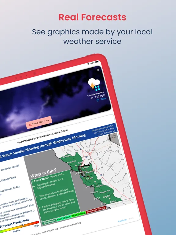 Captures d'écran de NWS Weather Report iPad 