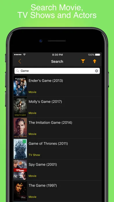 Capturas de tela do My Movies & TV Shows Watchlist