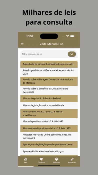 Screenshot di Vade Mecum Lite Direito Brasil