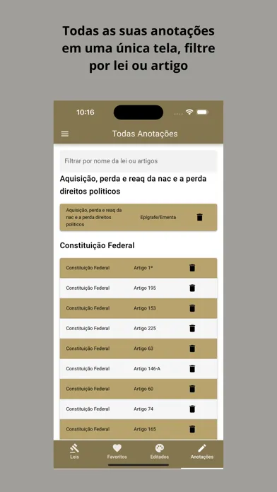 Screenshot di Vade Mecum Lite Direito Brasil