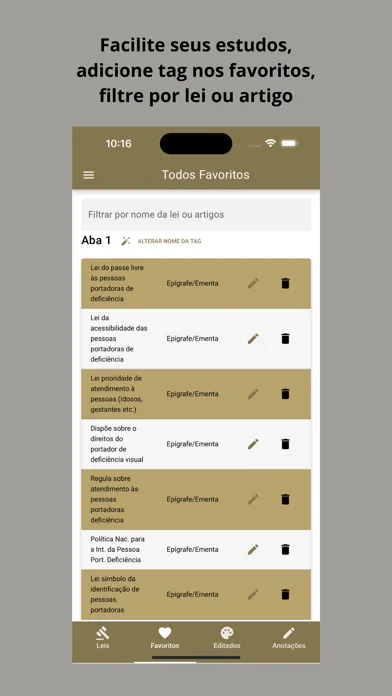 Screenshot di Vade Mecum Lite Direito Brasil