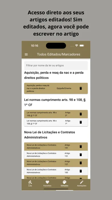 Screenshot di Vade Mecum Lite Direito Brasil