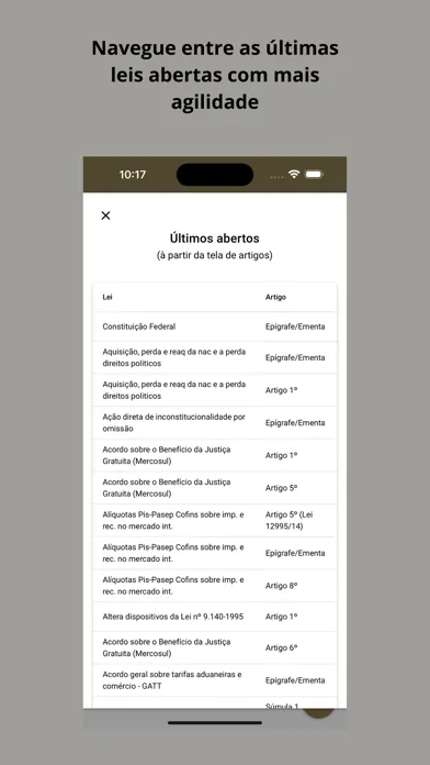 Screenshot di Vade Mecum Lite Direito Brasil