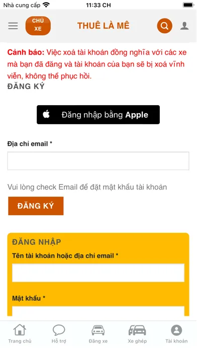 Screenshot di Thuê xe tự lái - Thuê là mê