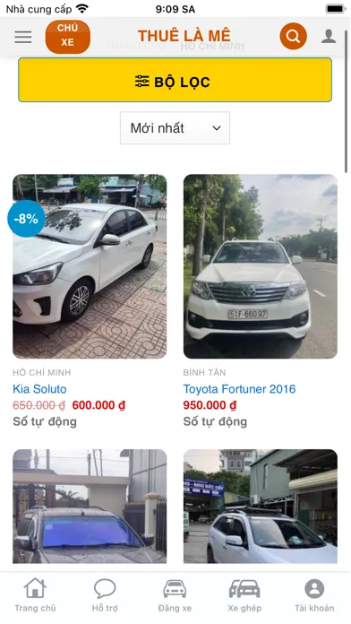 Screenshot di Thuê xe tự lái - Thuê là mê