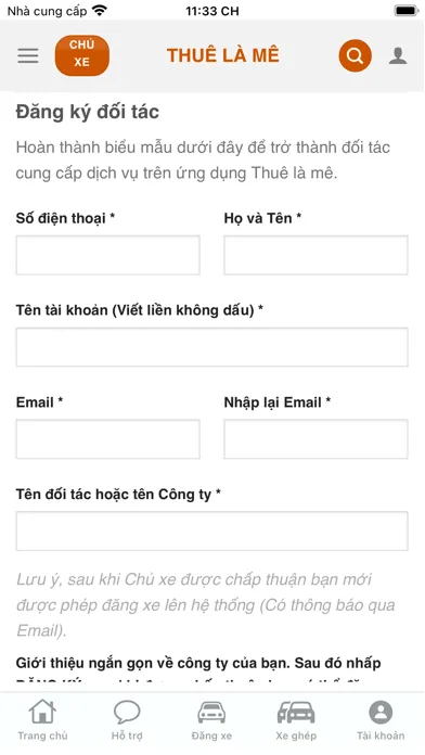 Screenshot di Thuê xe tự lái - Thuê là mê