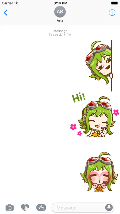 Capturas de tela do Animated Cute Gumi Sticker
