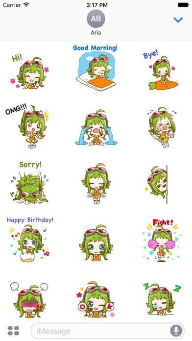 Capturas de tela do Animated Cute Gumi Sticker