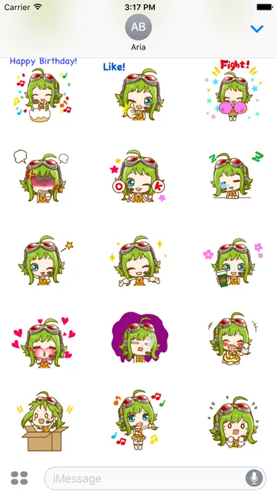 Capturas de tela do Animated Cute Gumi Sticker
