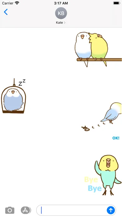 Скриншоты Lovely Budgie Animated Sticker