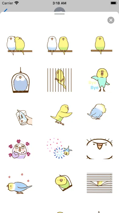 Скриншоты Lovely Budgie Animated Sticker