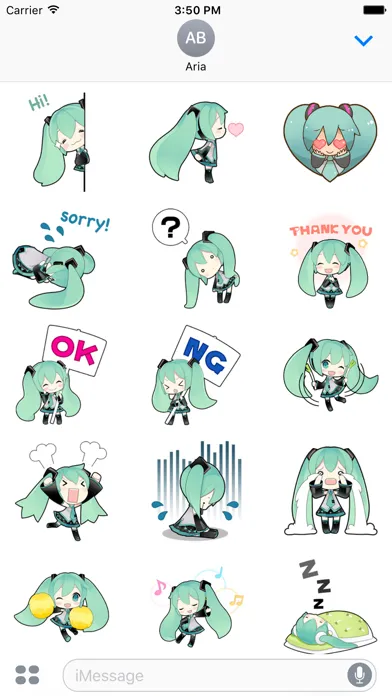 Ảnh chụp màn hình của Miku And Team HD Sticker