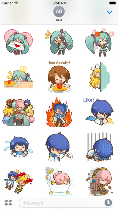 Ảnh chụp màn hình của Miku And Team HD Sticker