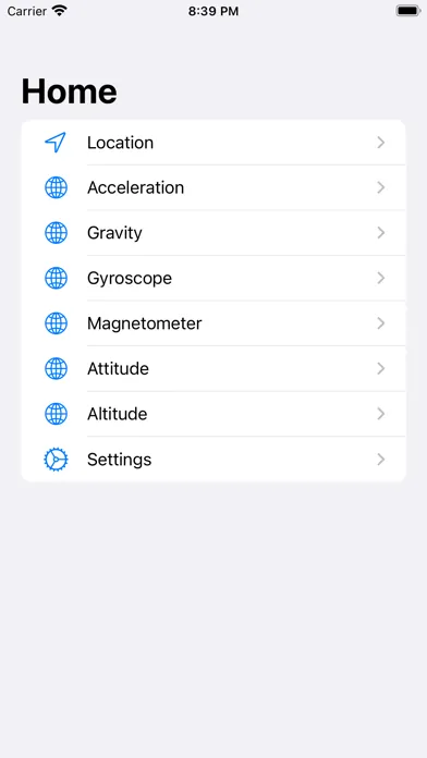 Zrzuty ekranu Sensor-App