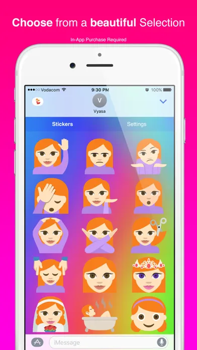 Redhead Emoji Stickers for iMessage स्क्रीनशॉट